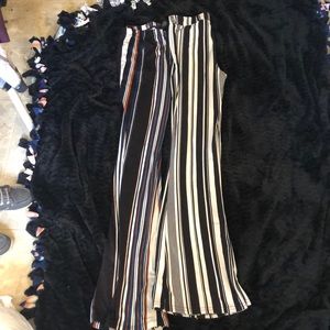Wide leg pants as a pair